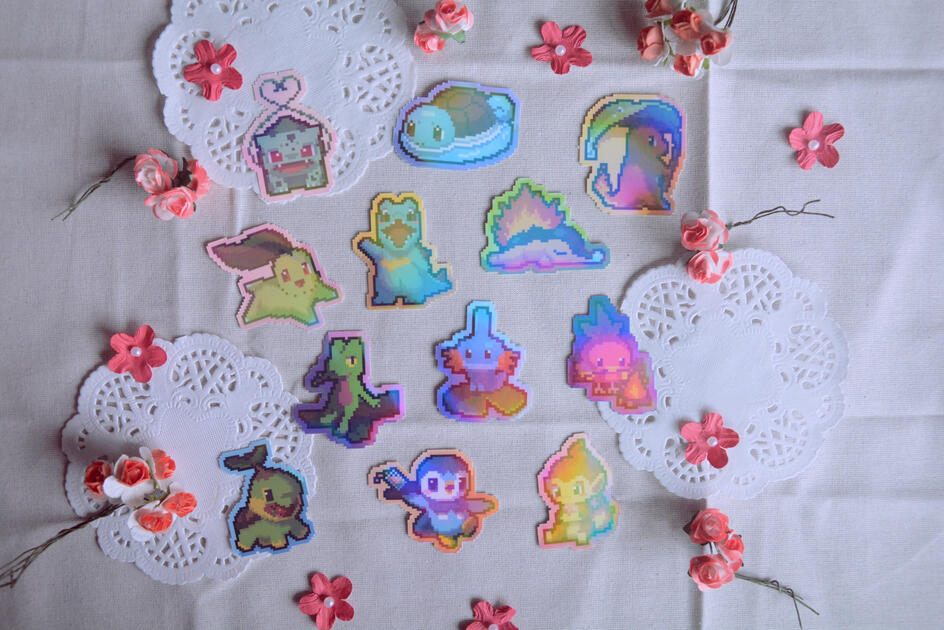 Pokemon Starter Stickers