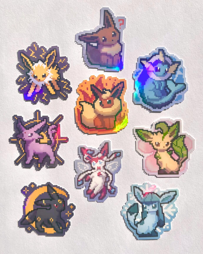 Eeveelutions Stickers