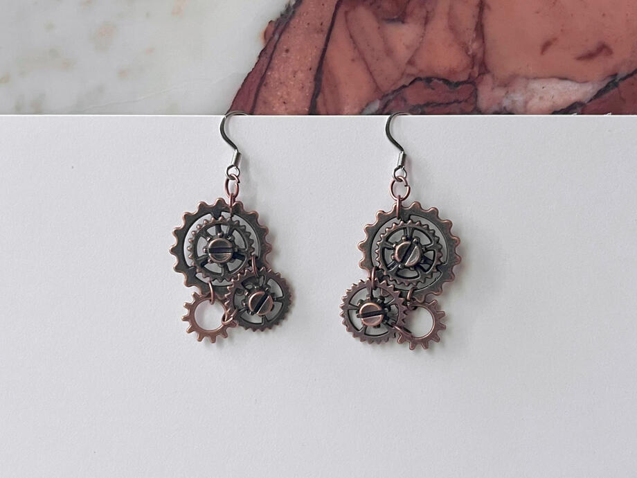 Steampunk Gear Earrings